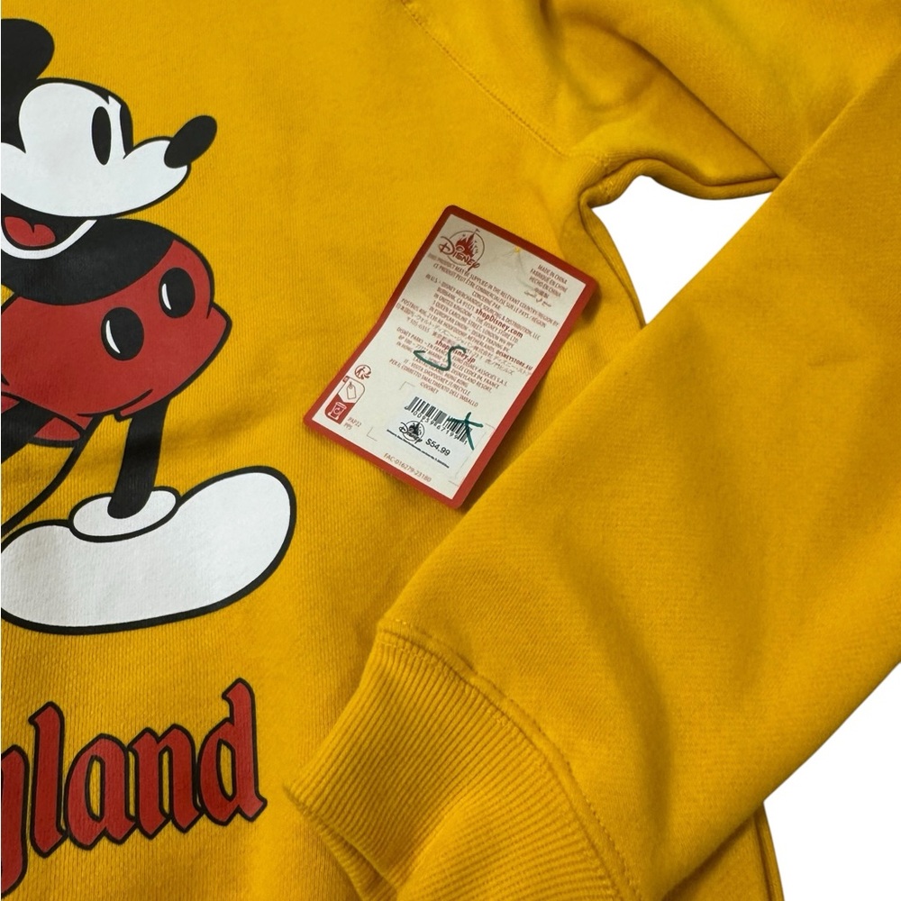 Disney | Mustard Yellow Mickey Graphic Crewneck Sweatshirt New With Tags Small - Picture 10 of 12